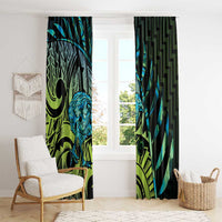 Southland Takehe Pounama Window Curtain Aotearoa Poutama Paua Shell Fern