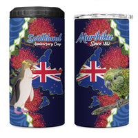 Southland Anniversary Day 4 in 1 Can Cooler Tumbler Murihiku 1861 Maori Bird Mix Pohutukawa