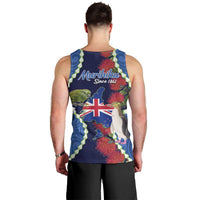 Southland Anniversary Day Men Tank Top Murihiku 1861 Maori Bird Mix Pohutukawa