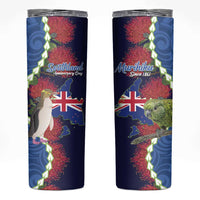 Southland Anniversary Day Skinny Tumbler Murihiku 1861 Maori Bird Mix Pohutukawa