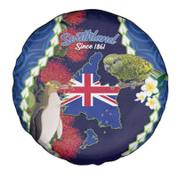 Southland Anniversary Day Spare Tire Cover Murihiku 1861 Maori Bird Mix Pohutukawa