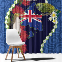 Southland Anniversary Day Window Curtain Murihiku 1861 Maori Bird Mix Pohutukawa