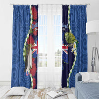 Southland Anniversary Day Window Curtain Murihiku 1861 Maori Bird Mix Pohutukawa