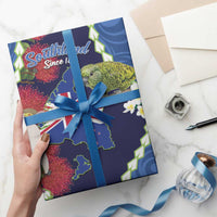 Southland Anniversary Day Wrapping Paper Murihiku 1861 Maori Bird Mix Pohutukawa - Polynesian Pride