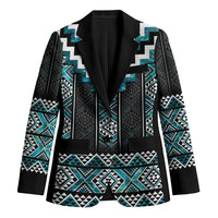 Paua Shell Taniko Pattern Aotearoa Blazer Niho Taniwha Mix Poutama - Polynesian Pride