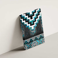 Paua Shell Taniko Pattern Aotearoa Canvas Wall Art Niho Taniwha Mix Poutama