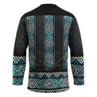 Paua Shell Taniko Pattern Aotearoa Hockey Jersey Niho Taniwha Mix Poutama - Polynesian Pride