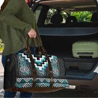 Paua Shell Taniko Pattern Aotearoa Travel Bag Niho Taniwha Mix Poutama - Polynesian Pride