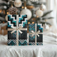 Paua Shell Taniko Pattern Aotearoa Wrapping Paper Niho Taniwha Mix Poutama - Polynesian Pride