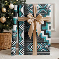 Paua Shell Taniko Pattern Aotearoa Wrapping Paper Niho Taniwha Mix Poutama - Polynesian Pride