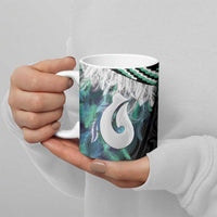 Aotearoa Korowai Motif Ceramic Mug Hei Matau Poutama Maori Pattern - Polynesian Pride