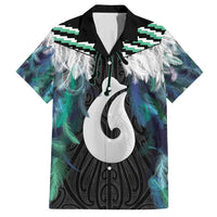 Aotearoa Korowai Motif Family Matching Long Sleeve Bodycon Dress and Hawaiian Shirt Hei Matau Poutama Maori Pattern