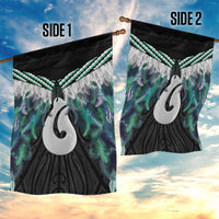 Aotearoa Korowai Motif Garden Flag Hei Matau Poutama Maori Pattern