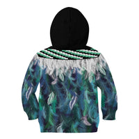 Aotearoa Korowai Motif Kid Hoodie Hei Matau Poutama Maori Pattern LT14 - Polynesian Pride