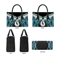Aotearoa Korowai Motif Leather Bag Hei Matau Poutama Maori Pattern - Polynesian Pride