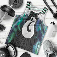 Aotearoa Korowai Motif Men Tank Top Hei Matau Poutama Maori Pattern