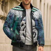 Aotearoa Korowai Motif Bomber Puffer Jacket Hei Manaia Poutama Maori Pattern - Polynesian Pride