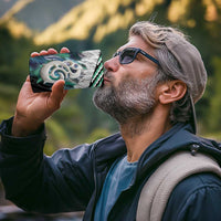 Aotearoa Korowai Motif 4 in 1 Can Cooler Tumbler Hei Manaia Poutama Maori Pattern