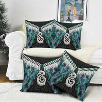 Aotearoa Korowai Motif Pillow Cover Hei Manaia Poutama Maori Pattern - Polynesian Pride