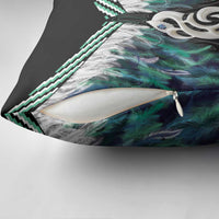 Aotearoa Korowai Motif Pillow Cover Hei Manaia Poutama Maori Pattern - Polynesian Pride