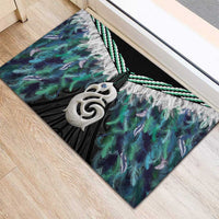 Aotearoa Korowai Motif Rubber Doormat Hei Manaia Poutama Maori Pattern