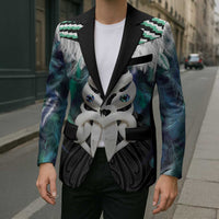 Aotearoa Korowai Motif Blazer Maori Wheku Poutama - Polynesian Pride