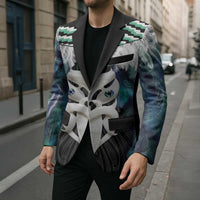 Aotearoa Korowai Motif Blazer Maori Wheku Poutama - Polynesian Pride