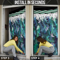 Aotearoa Korowai Motif Door Cover Maori Wheku Poutama - Polynesian Pride