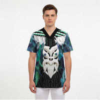 Aotearoa Korowai Motif Scrub Top Maori Wheku Poutama - Polynesian Pride