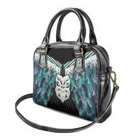 Aotearoa Korowai Motif Shoulder Handbag Maori Wheku Poutama