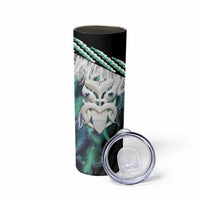 Aotearoa Korowai Motif Skinny Tumbler Maori Wheku Poutama