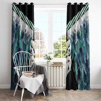 Aotearoa Korowai Motif Window Curtain Maori Wheku Poutama