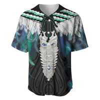 Aotearoa Korowai Motif Baseball Jersey Maori Tane Poutama LT14 Turquoise - Polynesian Pride