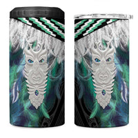 Aotearoa Korowai Motif 4 in 1 Can Cooler Tumbler Maori Tane Poutama