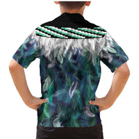 Aotearoa Korowai Motif Family Matching Mermaid Dress and Hawaiian Shirt Maori Tane Poutama