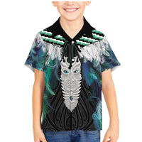 Aotearoa Korowai Motif Family Matching Mermaid Dress and Hawaiian Shirt Maori Tane Poutama
