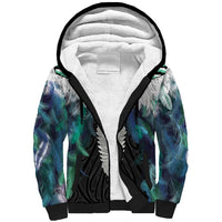 Aotearoa Korowai Motif Sherpa Hoodie Maori Tane Poutama