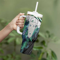 Aotearoa Korowai Motif Tumbler With Handle Maori Tane Poutama