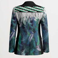 Aotearoa Korowai Motif Blazer Maori Koru Poutama - Polynesian Pride