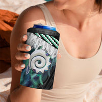 Aotearoa Korowai Motif 4 in 1 Can Cooler Tumbler Maori Koru Poutama
