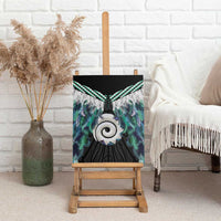 Aotearoa Korowai Motif Canvas Wall Art Maori Koru Poutama