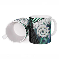 Aotearoa Korowai Motif Ceramic Mug Maori Koru Poutama - Polynesian Pride