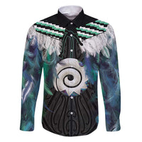 Aotearoa Korowai Motif Family Matching Puletasi and Hawaiian Shirt Maori Koru Poutama