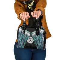 Aotearoa Korowai Motif Shoulder Handbag Maori Koru Poutama