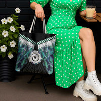 Aotearoa Korowai Motif Tote Bag Maori Koru Poutama - Polynesian Pride