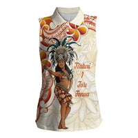 Heiva i Tahiti Women Sleeveless Polo Shirt Ori Tahitian Dance Tiare Maori