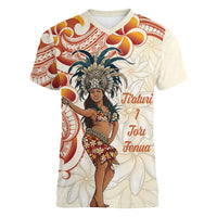 Heiva i Tahiti Women V-Neck T-Shirt Ori Tahitian Dance Tiare Maori