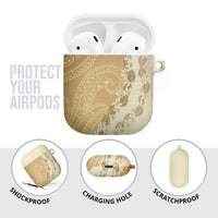 Heiva i Tahiti AirPods Case Tahitian Tiare Maori Cowrie Lei Brown