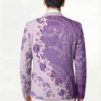 Heiva i Tahiti Blazer Tahitian Tiare Maori Cowrie Lei Purple