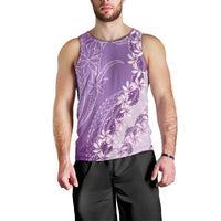 Heiva i Tahiti Men Tank Top Tahitian Tiare Maori Cowrie Lei Purple LT14 - Polynesian Pride